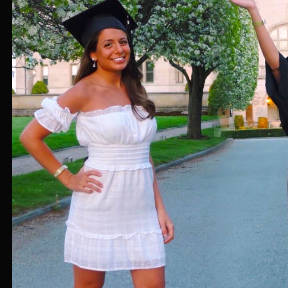 White short off the shoulder dress